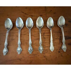 Rogers Stanley Roberts SRB199 Stainless Steel Teaspoon Set Of 6 Floral Pattern